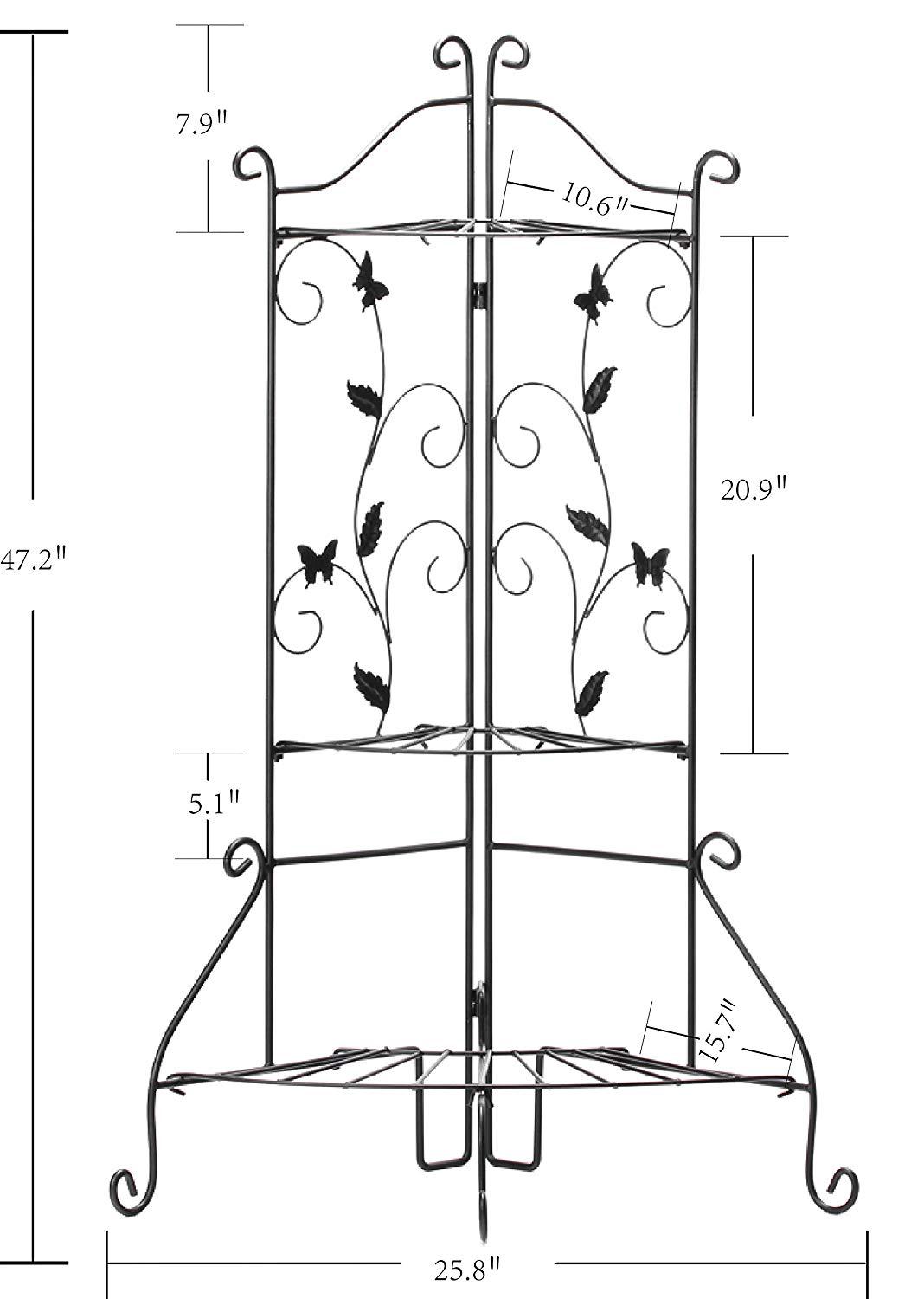 铁艺花架三层落地式花盆架绿萝花架子客厅阳台简约架厂家直销