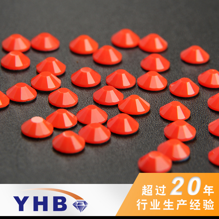 Yhb Factory Direct Sales Ornament Accessories Rhinestone Coral Red Sealant Bottom Glass Drill Ss30 Women's Shoes AB Colorful Diamond Wholesale