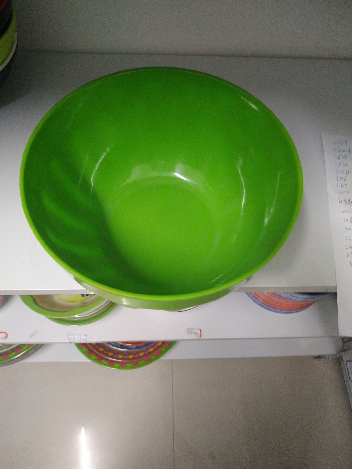 新塑料绿色大碗 10寸 密胺餐具 沙拉碗 a1料出口 安徽工厂