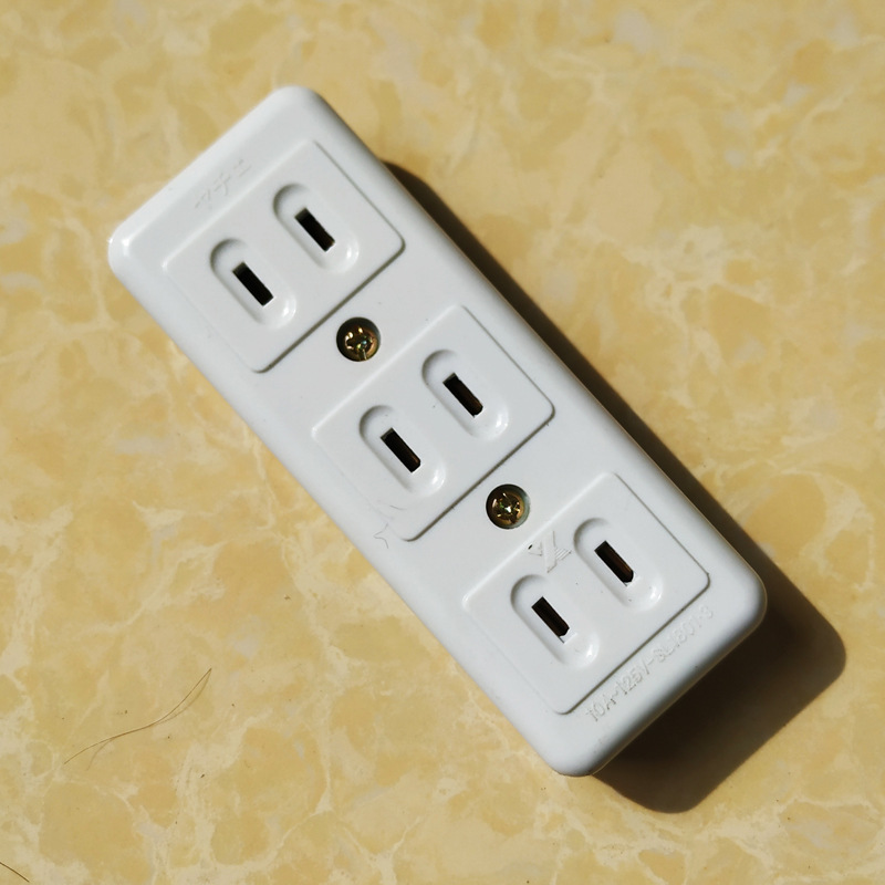 神立电气 日式八孔三位插座插排 新型胶木铁片小插板插排厂家直销