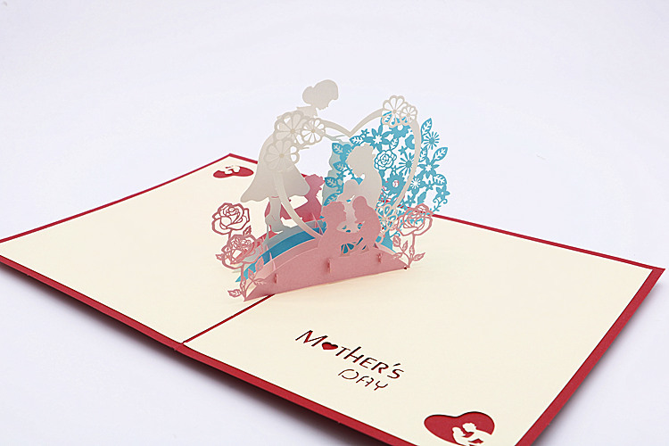 母亲节贺卡母爱妈妈生日手工礼物3d立体贺卡片礼品商务定制外贸