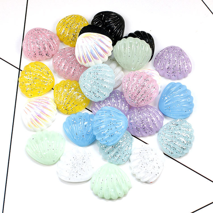 树脂闪粉贝壳海洋配件滴胶奶油胶手机壳发饰diy