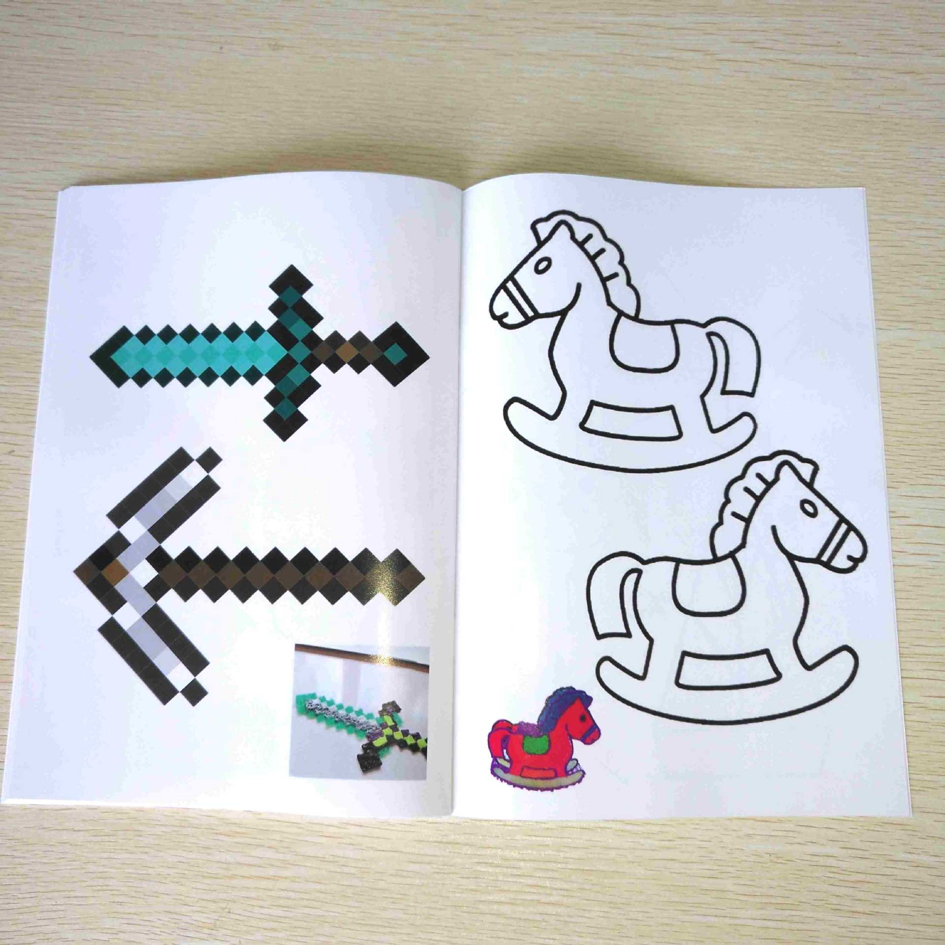 3d打印笔美术画册 3d笔绘画教材 临摹画册 40个图案 送透明临摹板