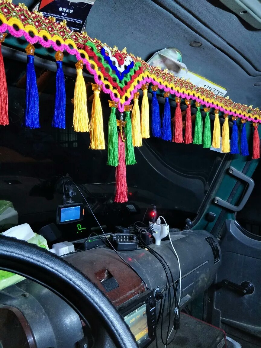 大货车前挡风玻璃穗挂穗货车内饰品j6欧曼东风车挂装饰用品流苏