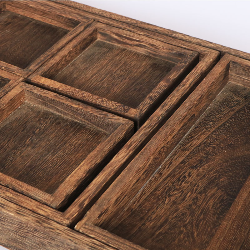 实木烧桐木茶盘木质功夫茶具套装 干果盘一件代发木制礼品茶盘