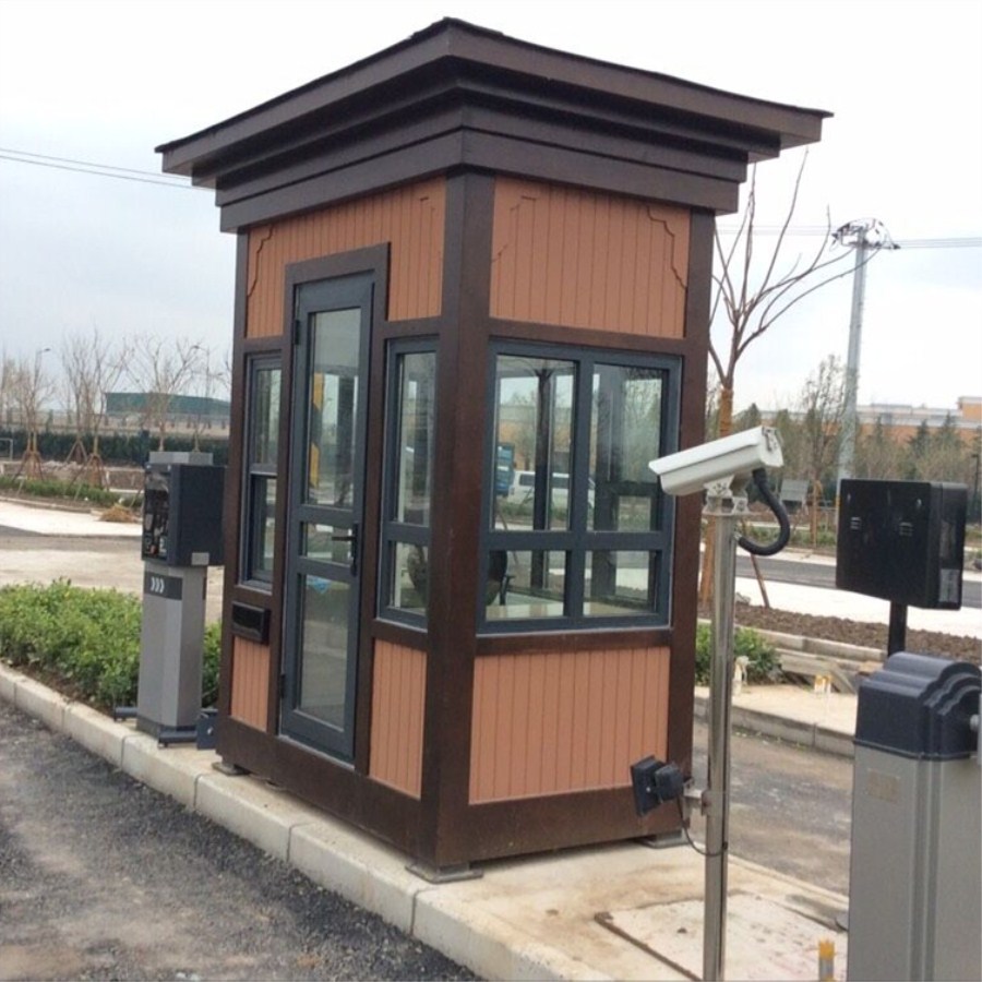 成品镀锌板喷漆保安亭 高档度假区停车场收费亭厂家 游乐园收费亭
