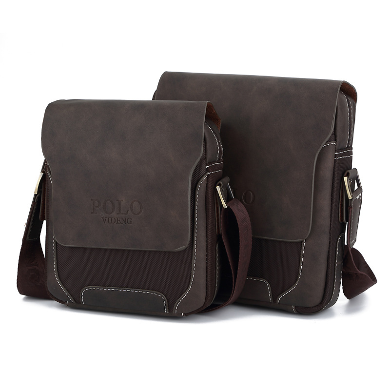 新款polo男士斜挎包帆布多功能休闲男式单肩包时尚男包保罗现货