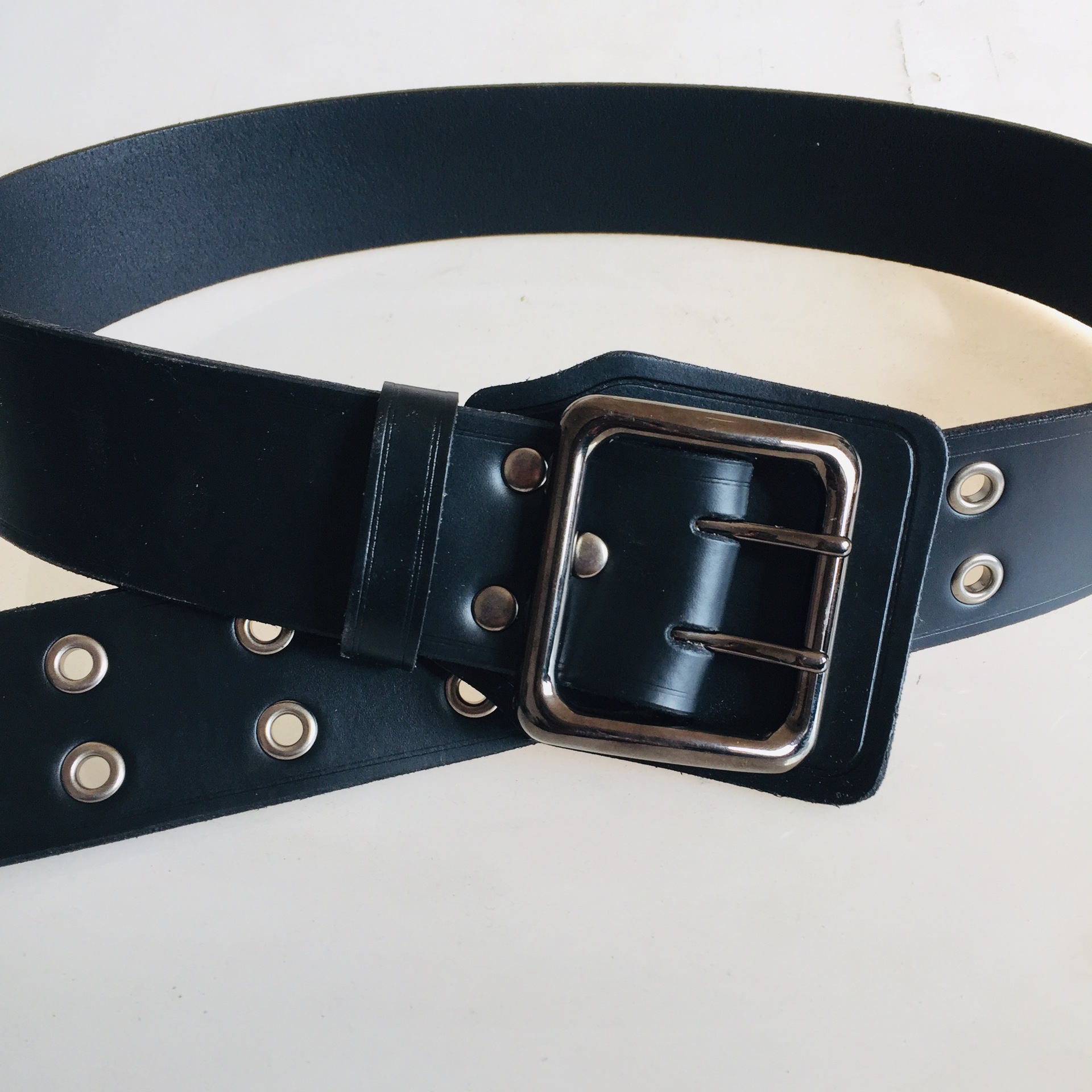 牛皮户外黑色双排扣特战腰带牛皮腰带外腰带作训皮带