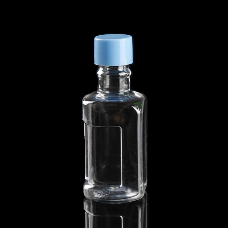 现货供应60ml四方形瓶pet长颈透明塑料瓶饮料瓶密封盖液体容器