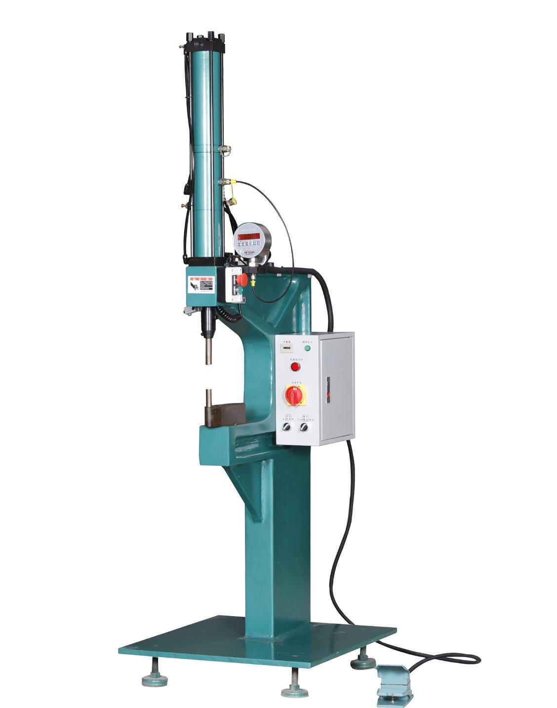 供应4吨铆钉机翼鹏气动压铆机带安全防压手 气动铆接机现货