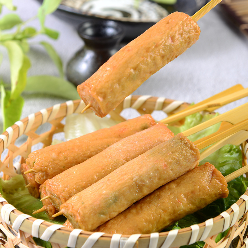 关东煮食材香葱肉轮10串380g火锅串串香麻辣烫连锁便利店批发供应