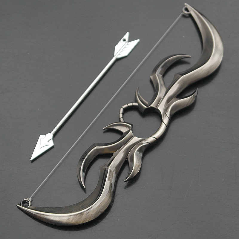 lol英雄联盟武器周边永猎双子千钰弓箭合金兵器模型道具玩具16cm