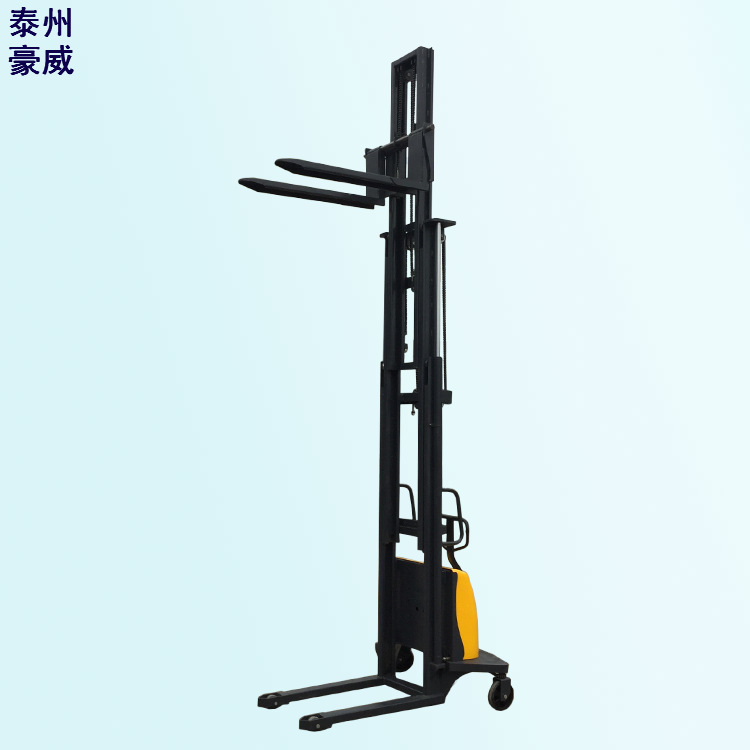 厂家直销半电动叉车 半自动升降装卸车 电动托盘堆高装卸叉车