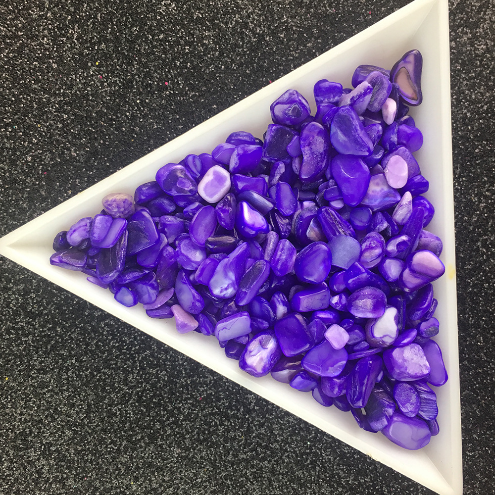 彩色碎石头不规则花瓣贝壳石头光疗指甲装饰品七彩贝母石袋装