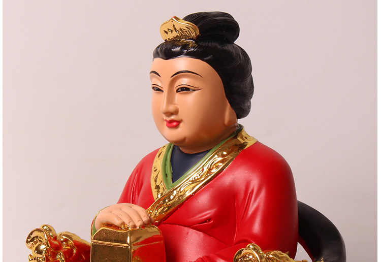 常仙太爷太奶神像12英寸彩绘贴金树脂东北仙家像四大家族佛像摆件