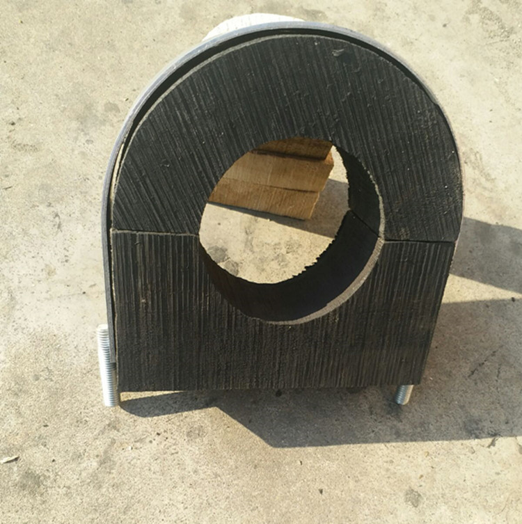 空调管道木托 垫木 橡塑保温管托 冷冻水管抱箍 木哈夫