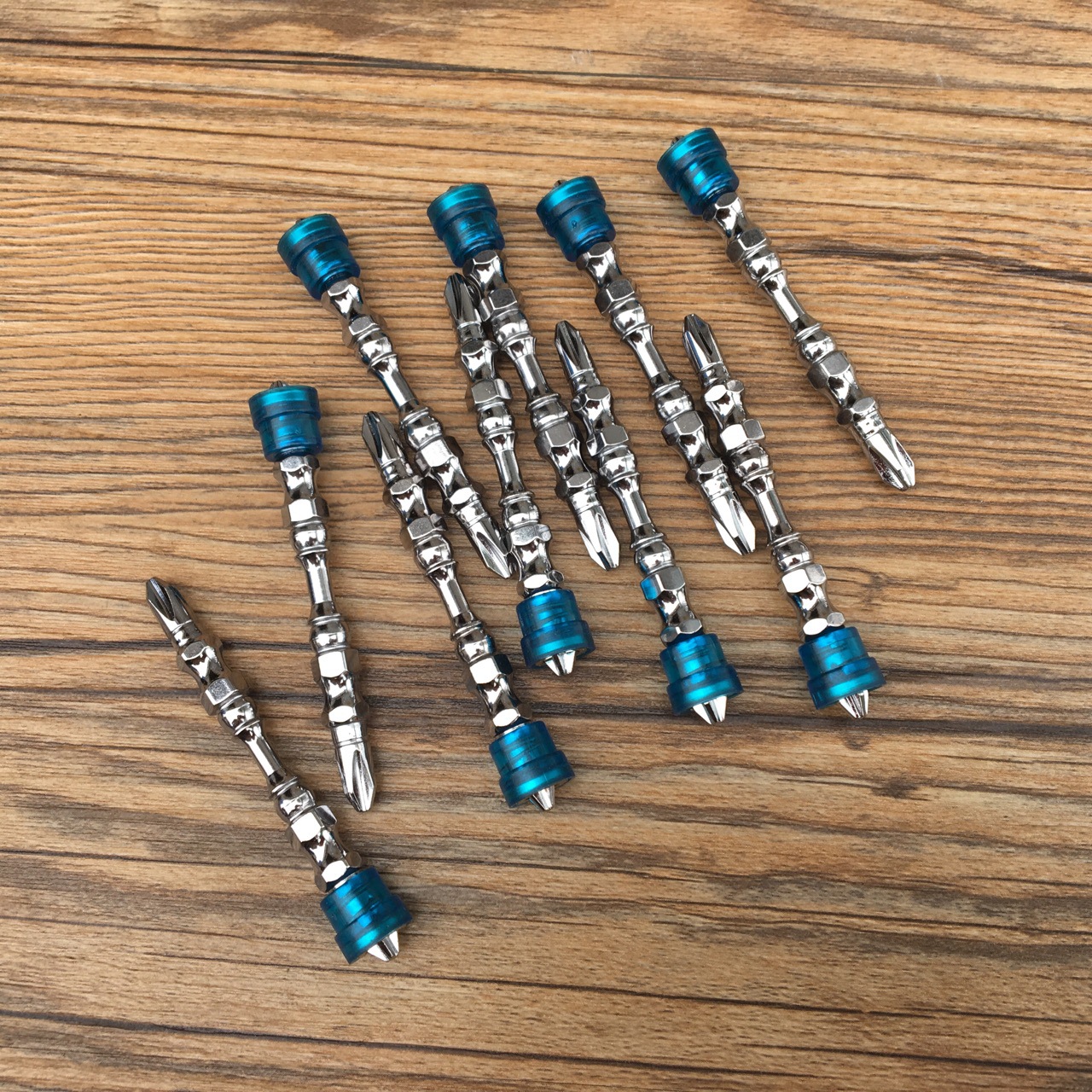 供应s2材质十字电动批头咀批嘴螺丝刀批头起子双头带磁性电钻批