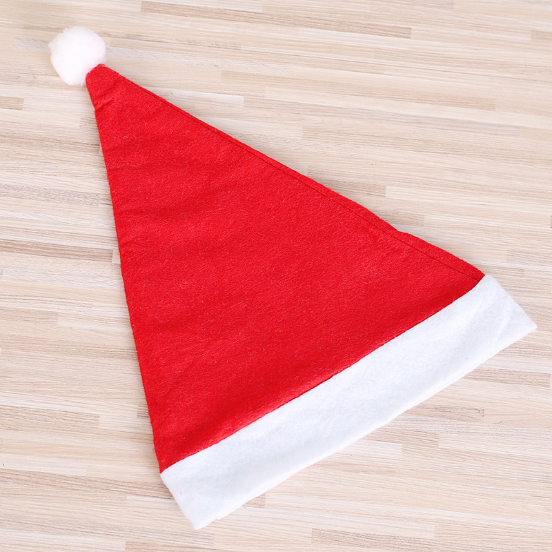 特价一次性红色通用成人儿童无纺布圣诞帽圣诞节装饰用品外贸跨境