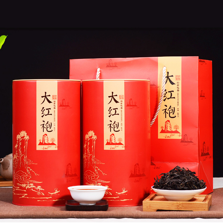 新春茶福建大红袍茶叶浓香型大红袍礼盒装500g高山炭焙乌龙茶批发