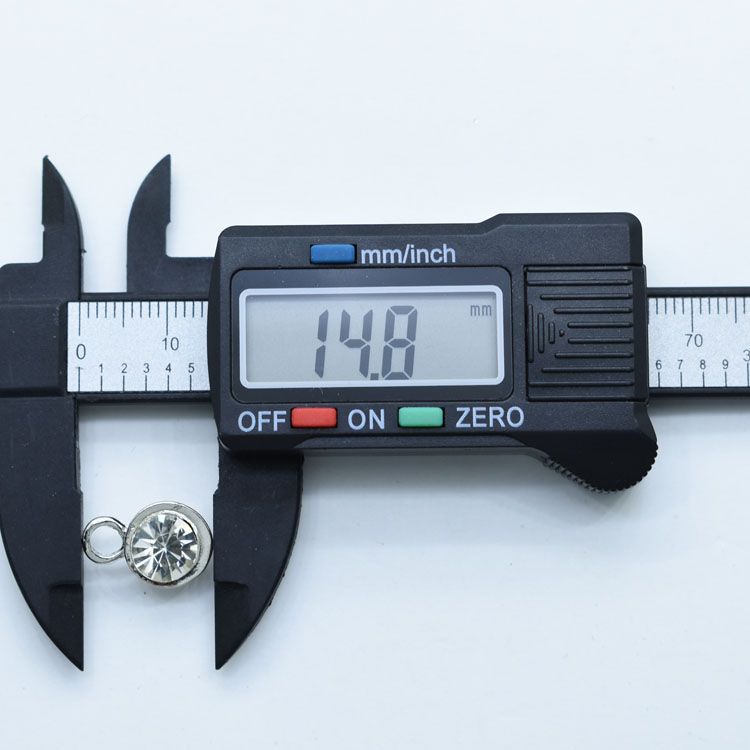 白k色合金底单颗钻水钻吊坠15*10mm韩版服饰鞋饰diy饰品配件