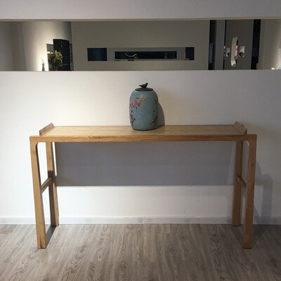 新中式实木条案供桌门厅玄关桌置物架隔断装饰后现代会所禅意家具