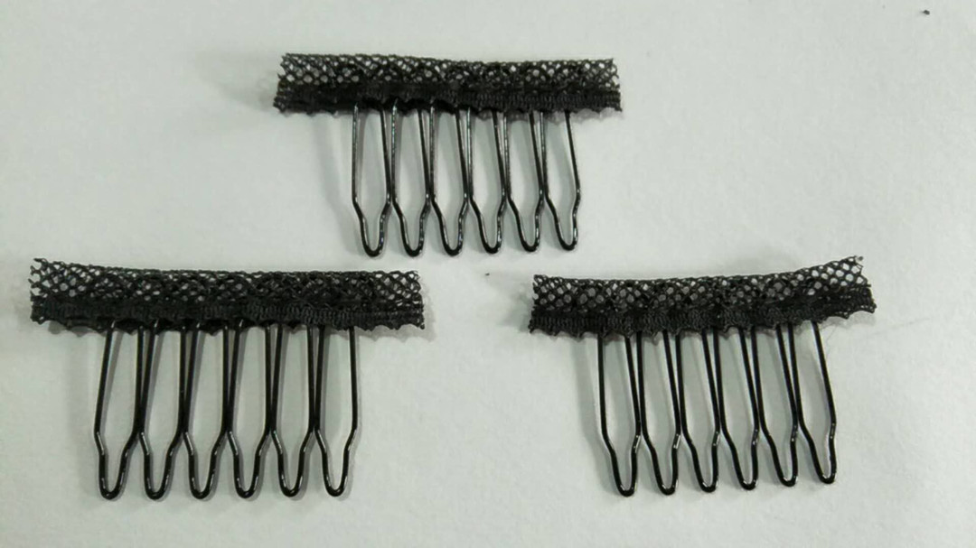 假发辅料6齿网帽卡子网帽梳假发专用网帽接发卡子wig cap clips