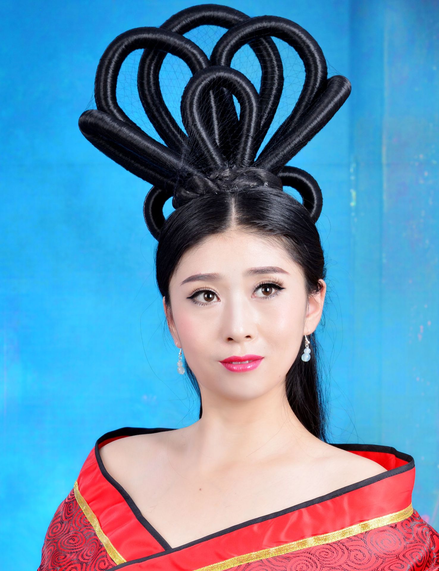 古装假发演出飞天发髻影视影楼cos造型唐朝杨贵妃仙女万用假发包