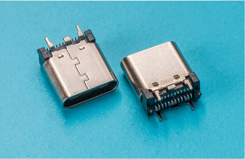 厂家直销 type c母座24pin 直立式插头 type-c 3.1母头插座连接器