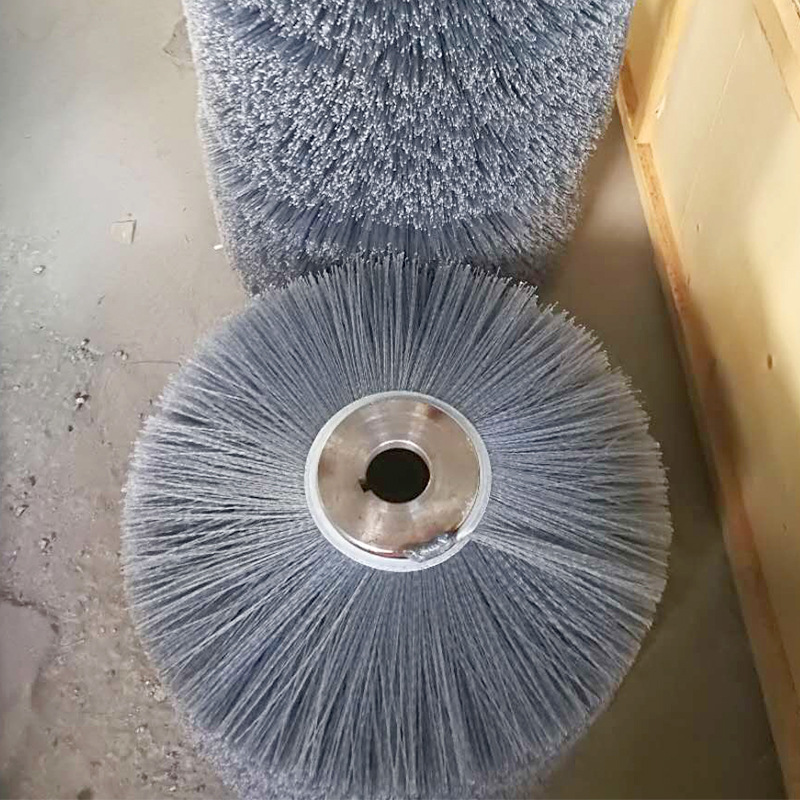 杜邦丝毛刷进口杜邦丝磨料丝纤维毛刷辊抛磨辊研磨刷辊定制生产