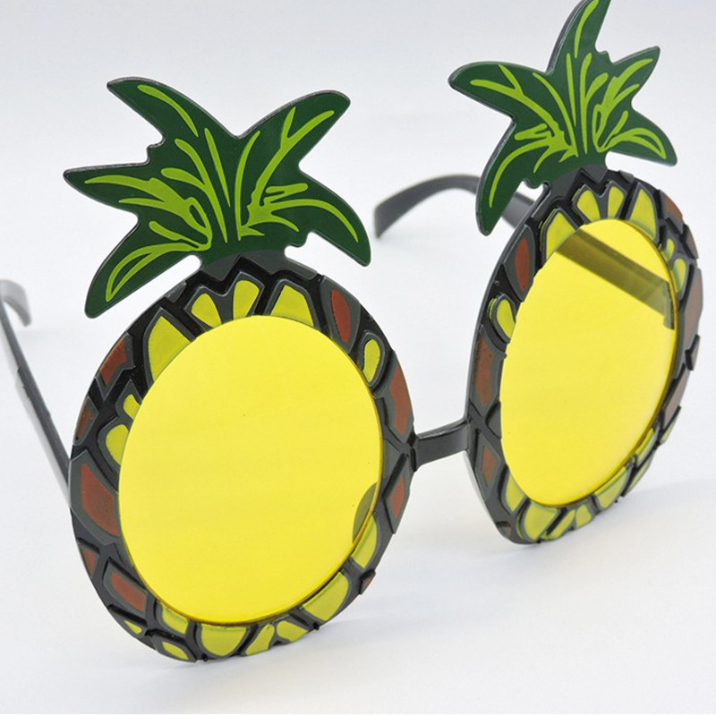 亚马逊新款夏日风情菠萝眼镜狂欢派对菠萝造型眼镜夏威夷菠萝眼镜