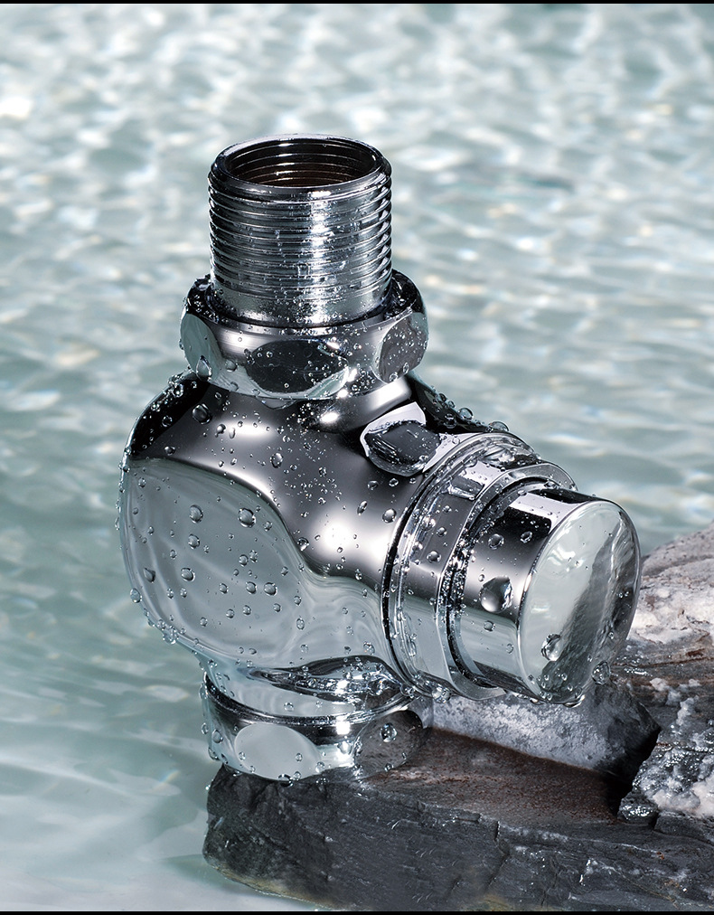 全铜冲洗阀 手按式厕所延时龙头 明装/单双入墙式大便冲水阀 安巢