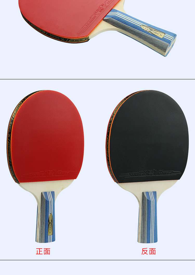 辉胜 乒乓球三星单拍 原装拍套 双面反胶新手乒乓球拍 三星拍