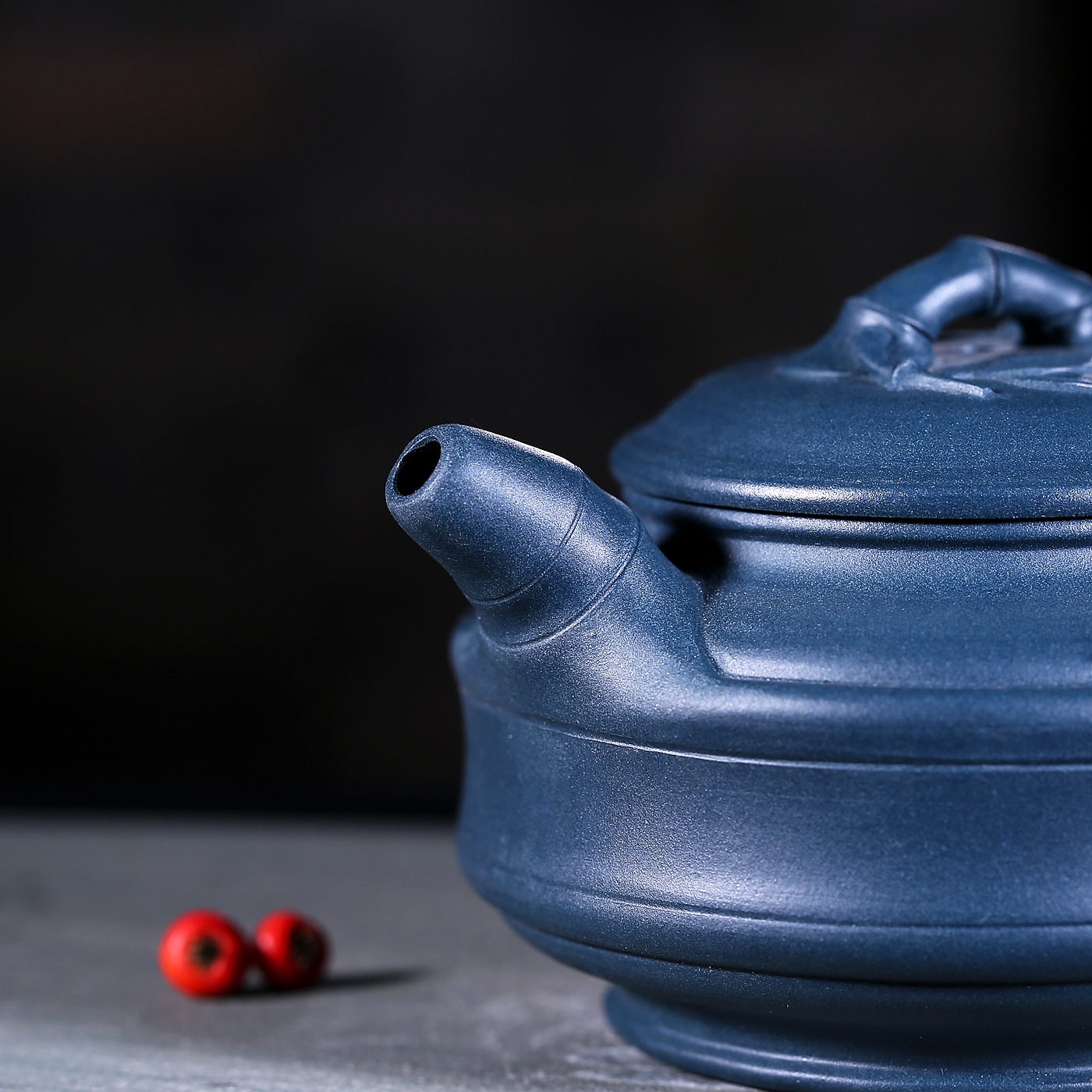 青泥双线竹鼓壶 功夫旅行茶具礼品