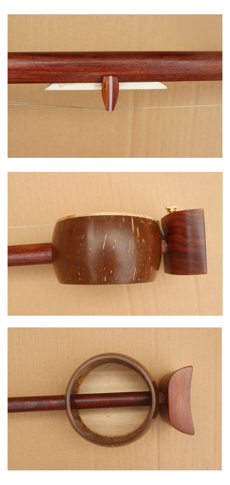 厂家直销专业红檀木板胡平头高音中音低音评剧歌曲豫剧秦腔乐器