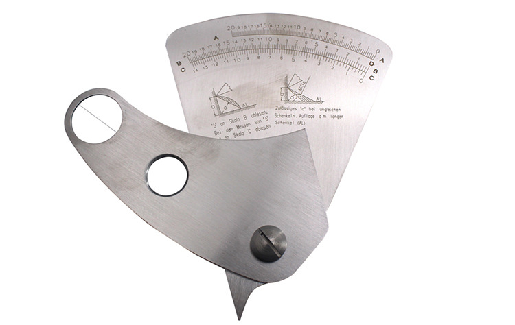 焊接工具不锈钢扇形尺焊接测量仪焊接检测测量仪器的英制测量仪表