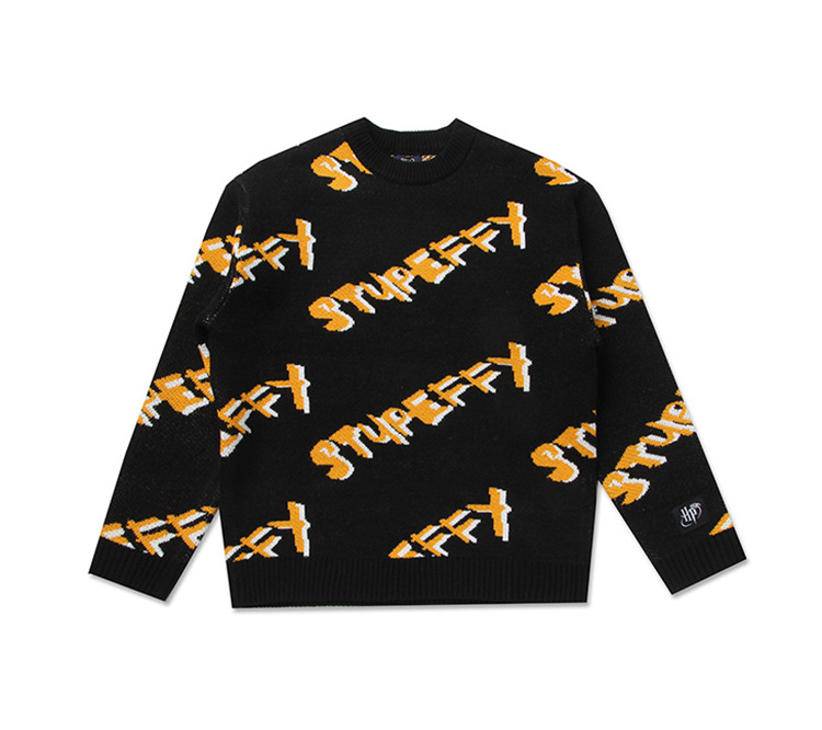 哈利波特款针织衫毛衣魔法学院慵懒风情侣字母针织毛衣18秋新