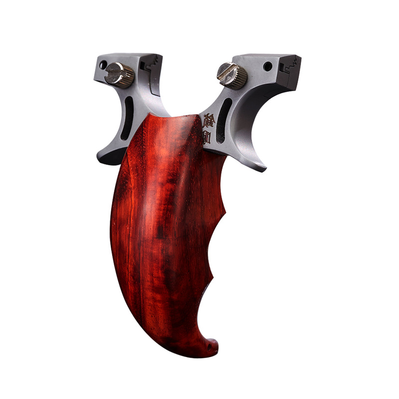 弹弓批发 锁凤6代扁皮弹弓器快压不锈钢实木户外竞技弹工架