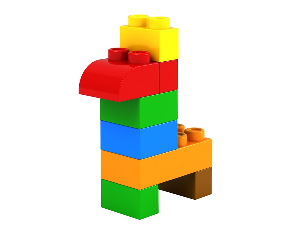 儿童益智积木玩具 创意儿童益智积木35pcs(小椭圆形桶) 益智积木