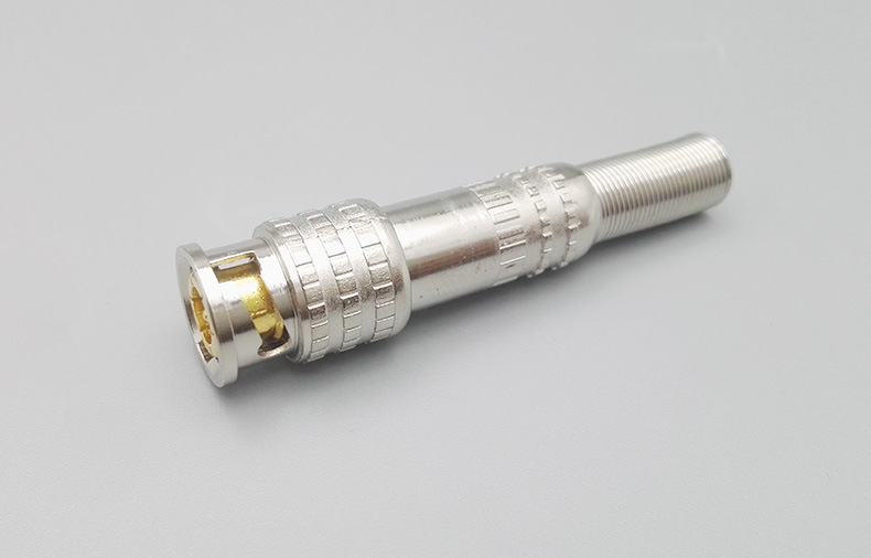 新博免焊接纯铜视频线接头 bnc接头q9头拧螺丝 镀金模拟监控接头