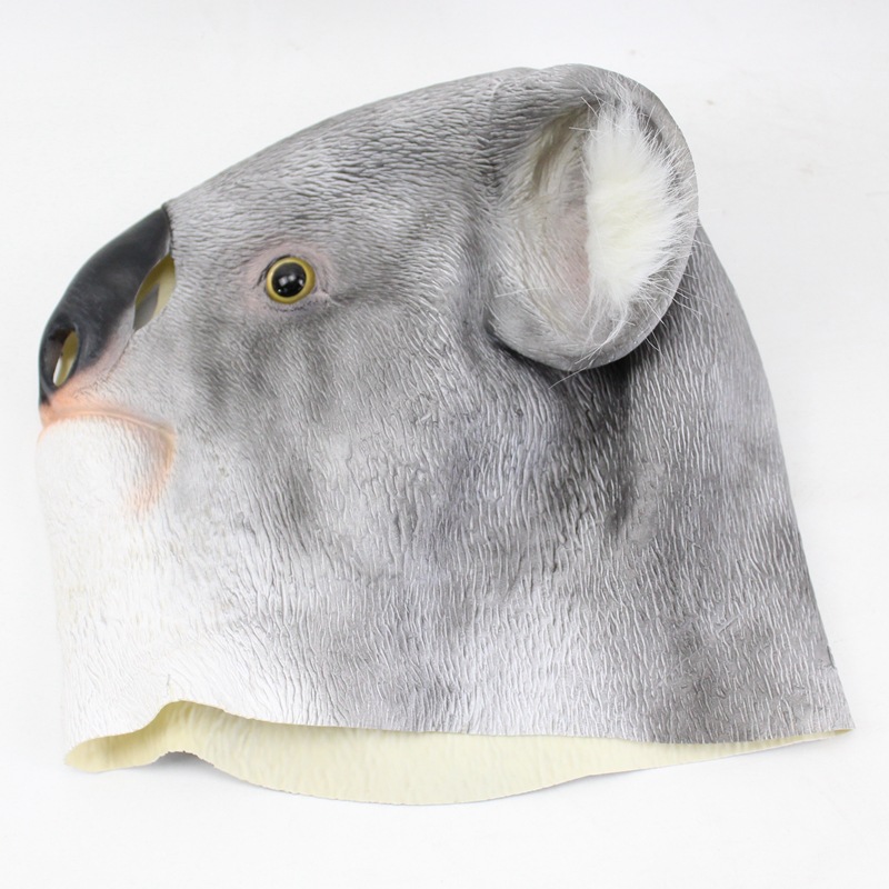 亚马逊畅销考拉面具乳胶面具圣诞节面具舞会动物造型面具派对道具