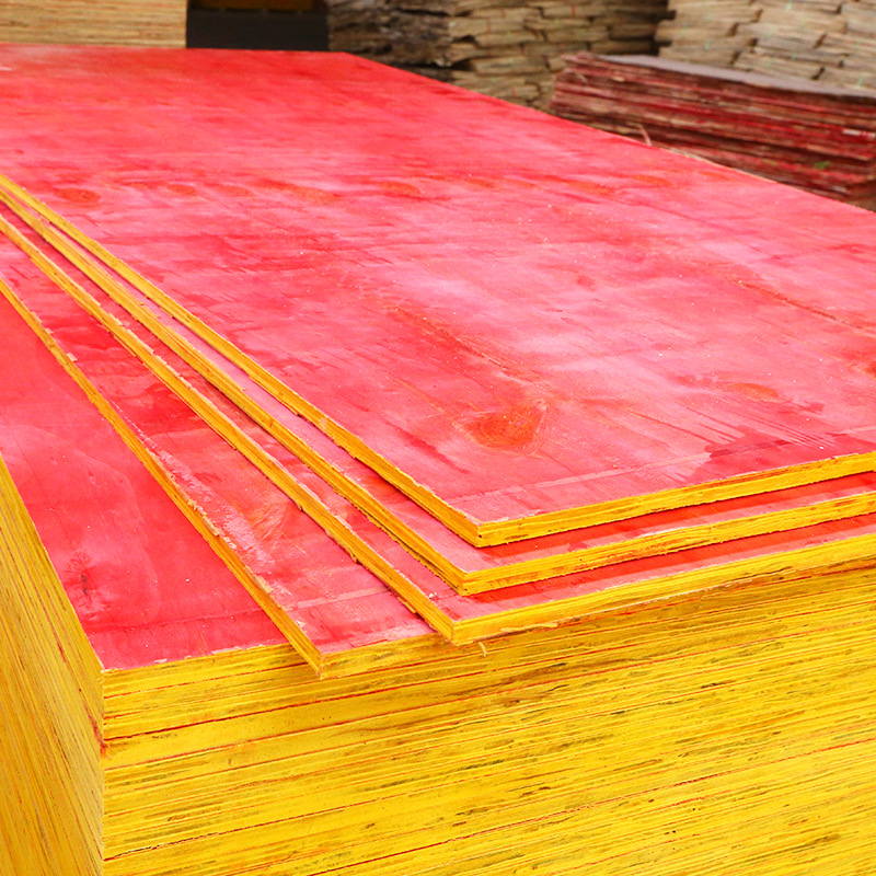 厂家直销建筑小红板12mm厚 一次成型杨木胶合板 工地建筑模板红板