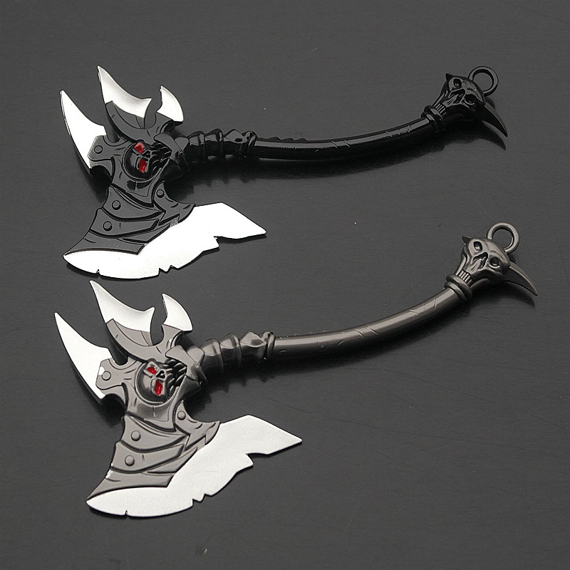 英雄兵器模型亡灵战神斧头赛恩武器合金道具挂饰玩具
