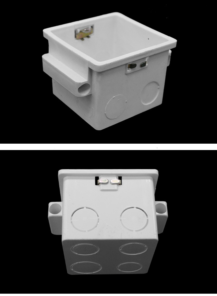 工厂特价批pvc加厚穿筋接线盒 86型墙壁暗装开关线管底盒免费拿样