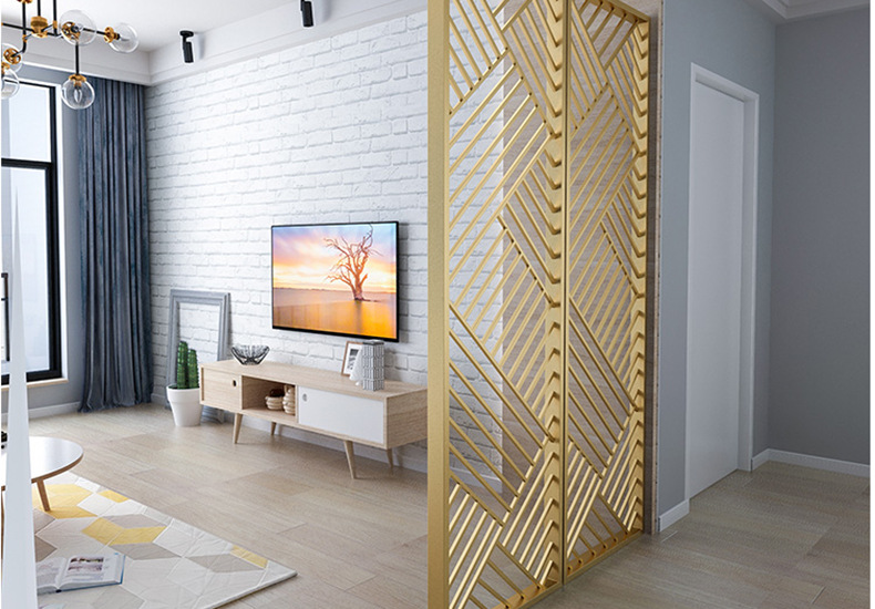 北欧风格铁艺镂空网玄关隔断屏风现代简约咖啡厅主题餐厅装饰屏风