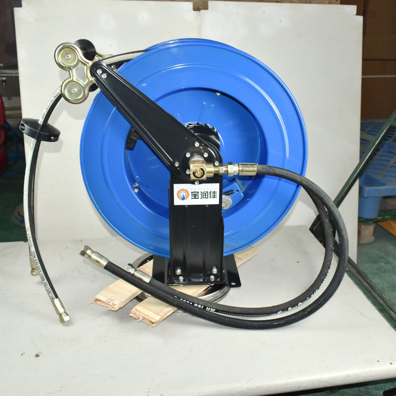 高压卷管器 弹簧自动伸缩液压管油鼓 并排双管软管卷盘 强力水鼓