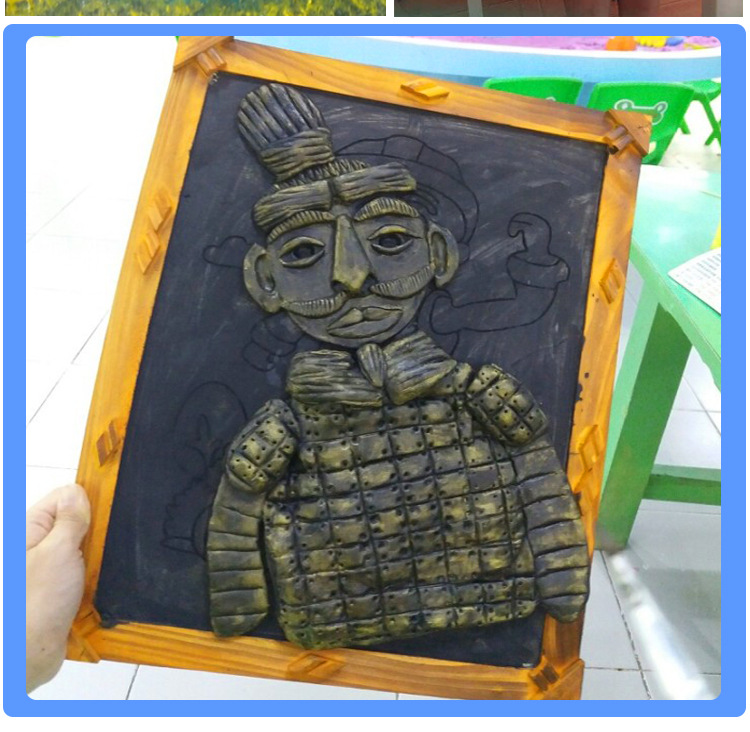 儿童手工diy超轻黏土粘土仿铜浮雕画制作材料丙烯画装饰创意美术
