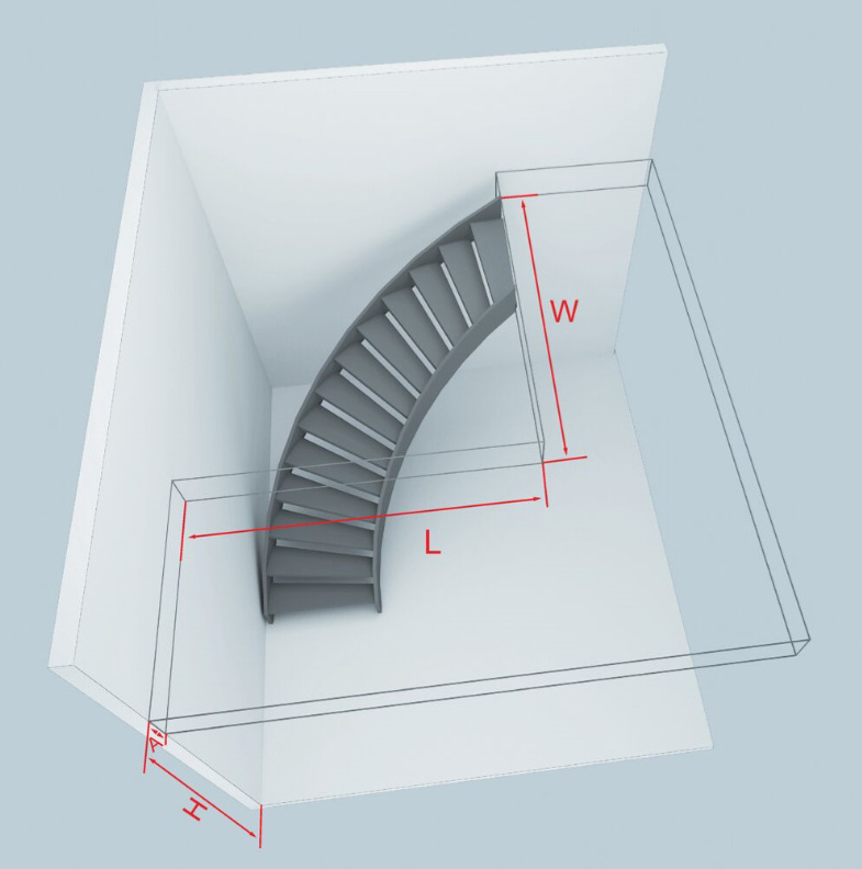 层高= h     楼层板厚度= a     楼梯井宽度= w  l 楼梯