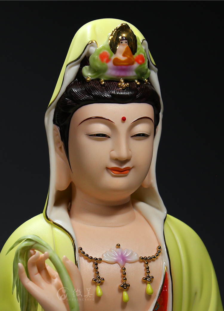 【上美】陶瓷眼睛菩萨眼光娘娘观音菩萨大慈大悲观音菩萨佛像摆件