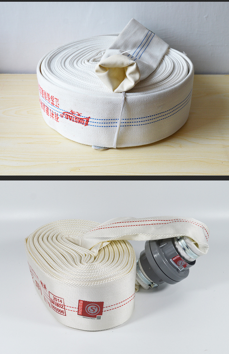 橡胶消防水带 8-65-20米25米尼龙加厚10型13型高压增强消防栓工厂