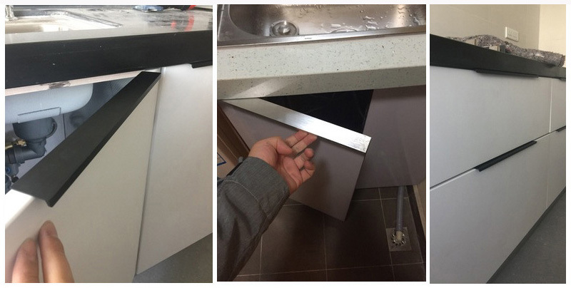 拉手加长3米隐藏暗拉手铝合金免开孔衣柜封边超长柜门隐形薄把手